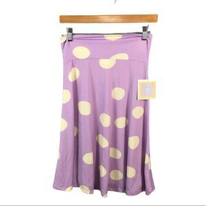 NWT Women’s LulaRoe Azure Stretch Polka Dot Print Buttery Soft Skirt XS